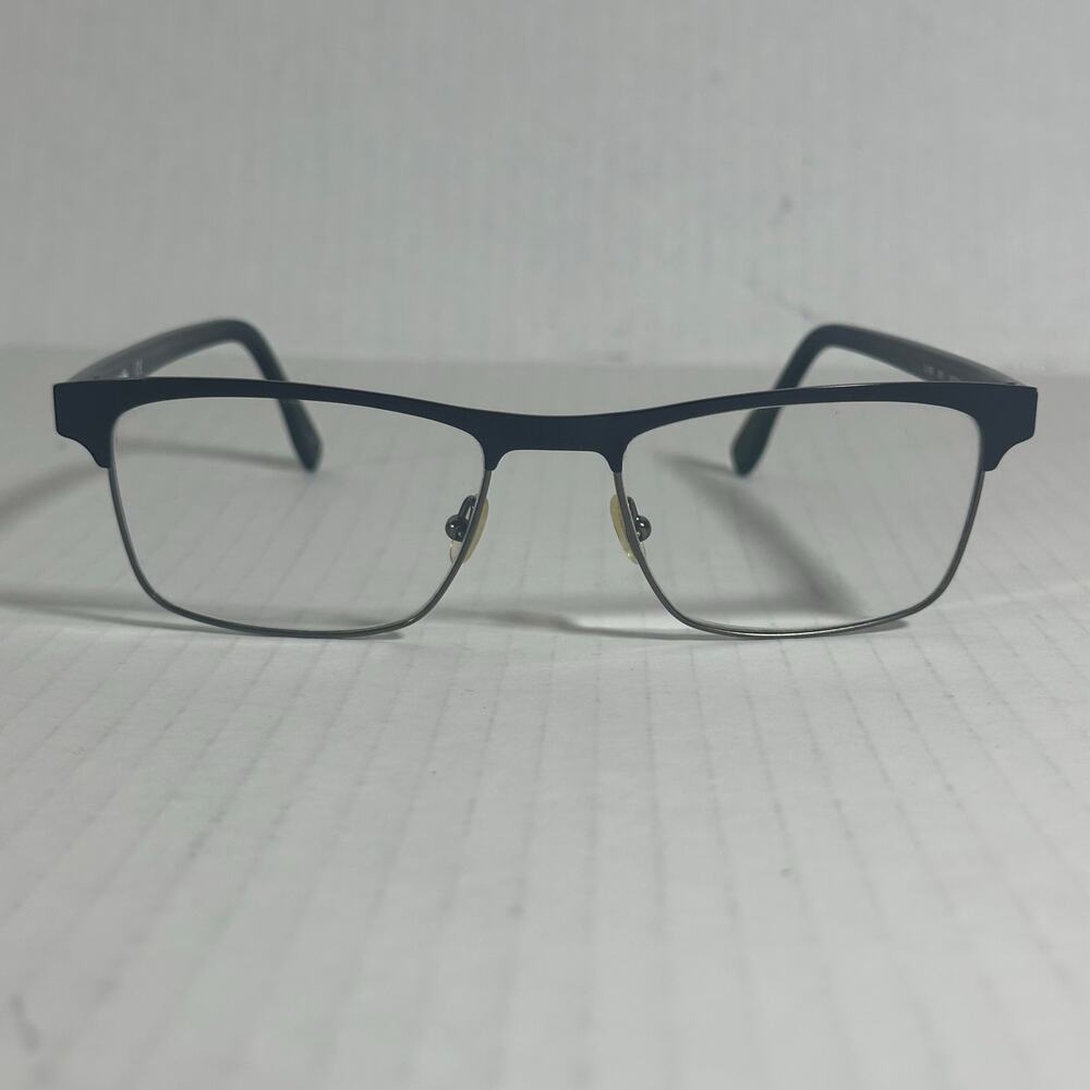Lacoste L2198 Eyeglasses Black Semi Rim Rectangular 55-18-145 unisex